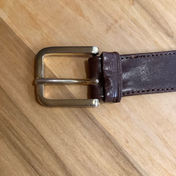 VINTAGE Brown Leather Knotted Statement Belt O/S - Picture 10 of 16